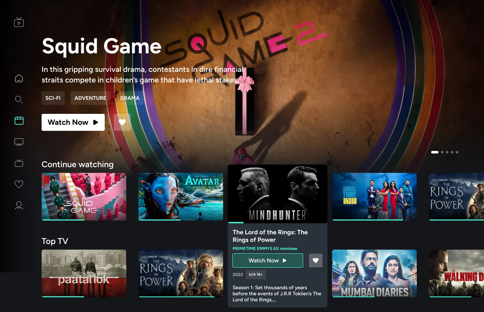 CAASTV TV App movies library