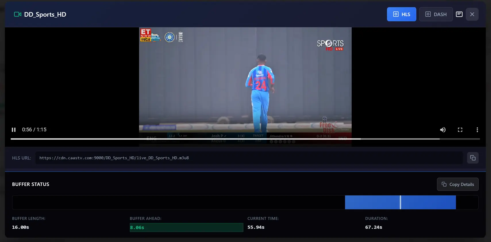 CAASTV Root stream player preview